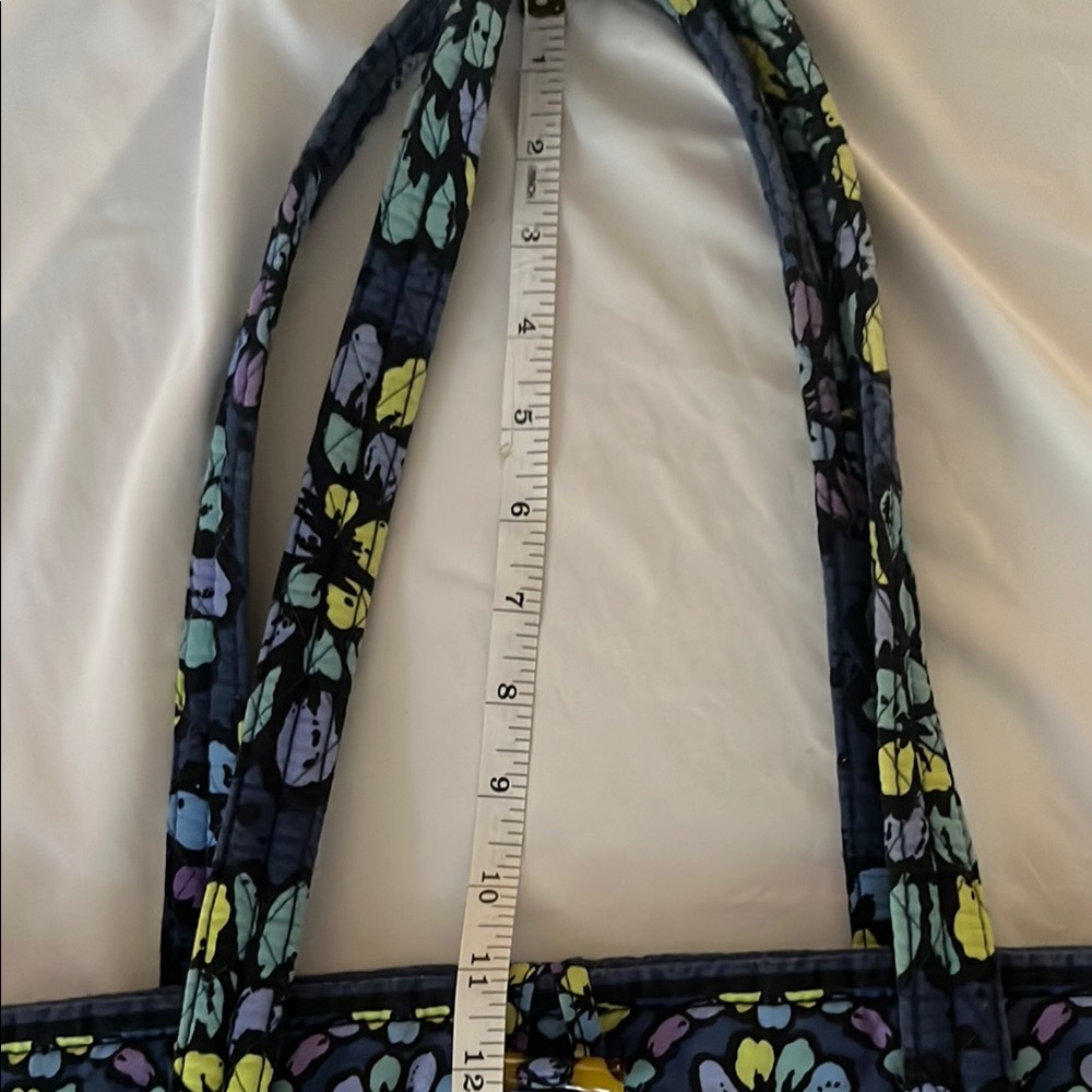 Vera Bradley Indigo Pop Floral Tote Bag - Picture 10 of 11